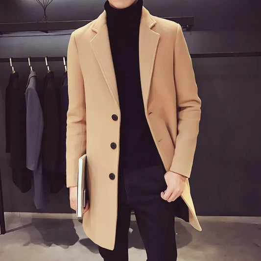 Men's Thick Woolen Coat