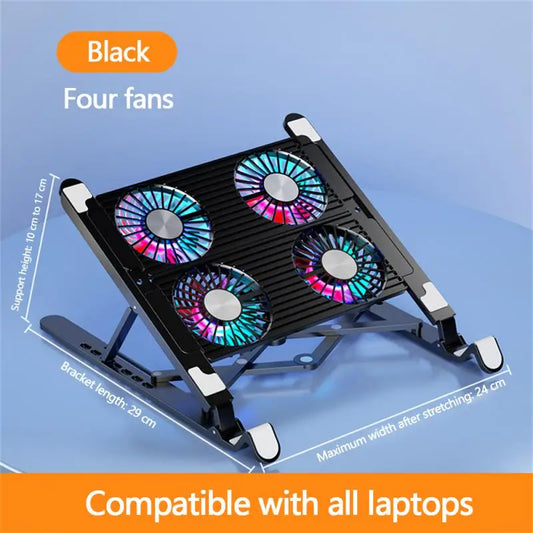 Foldable Laptop Holder For Macbook With 4 Fans