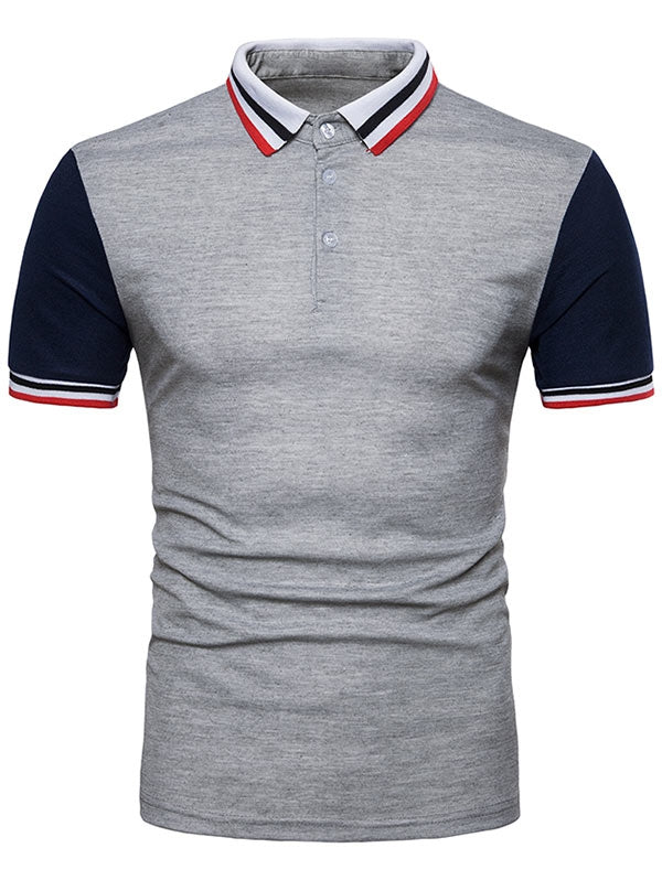 Striped Short Sleeve Polo T-Shirt