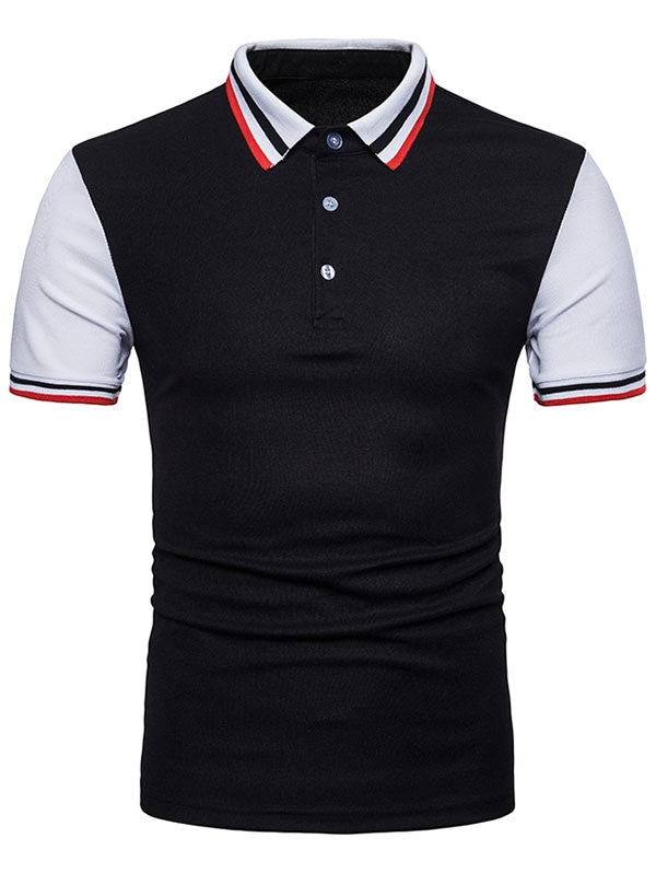 Striped Short Sleeve Polo T-Shirt