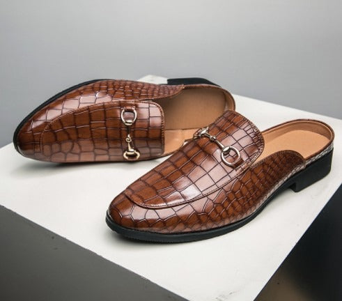 Men's Faux Alligator Skin Leather Shoes