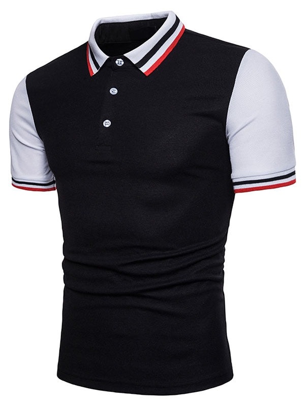 Striped Short Sleeve Polo T-Shirt