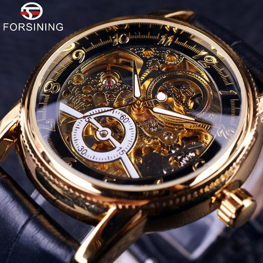 Engraving Skeleton Casual Automatic Watch