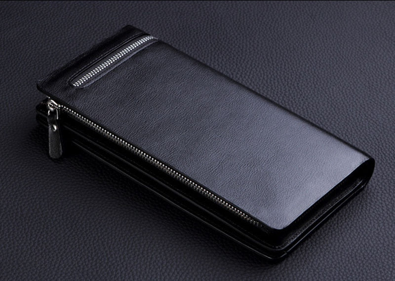 Bifold Men's Leather Long Wallet