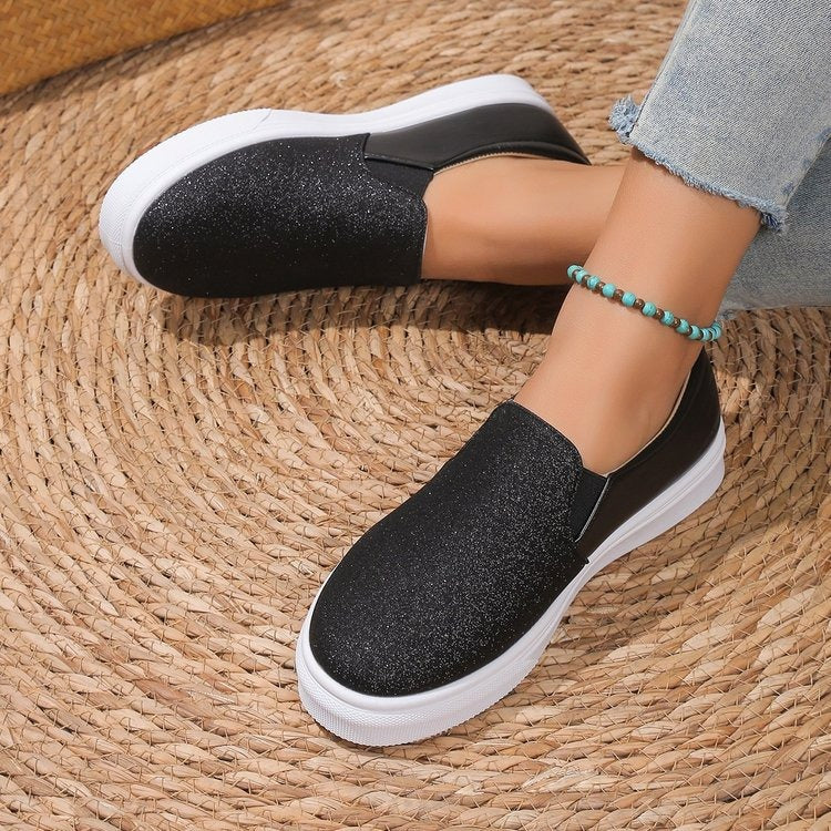 Flat Round Toe Slip On Shoes