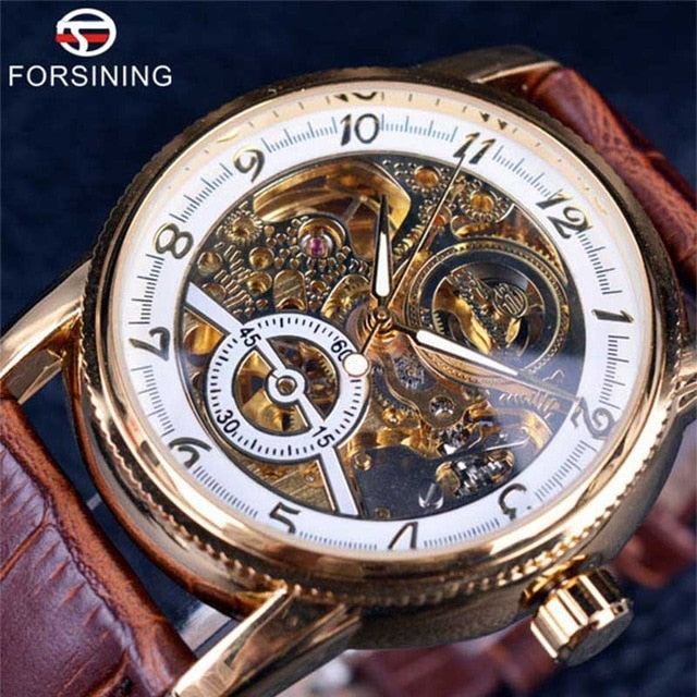 Engraving Skeleton Casual Automatic Watch