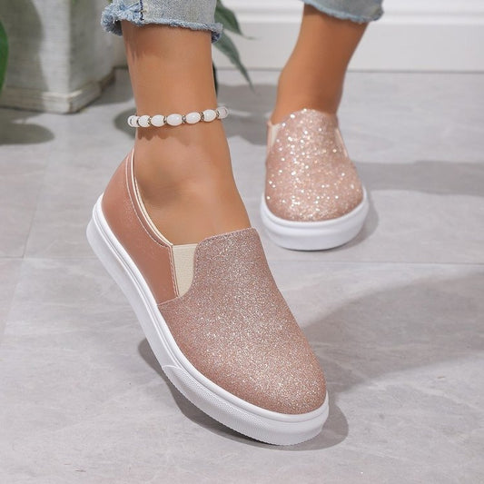 Flat Round Toe Slip On Shoes