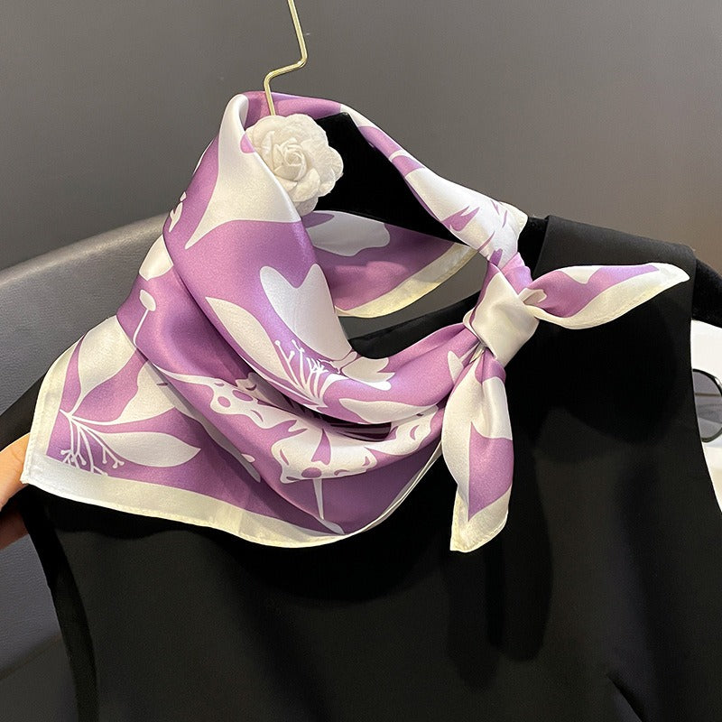 Printed Silk Square Scarf