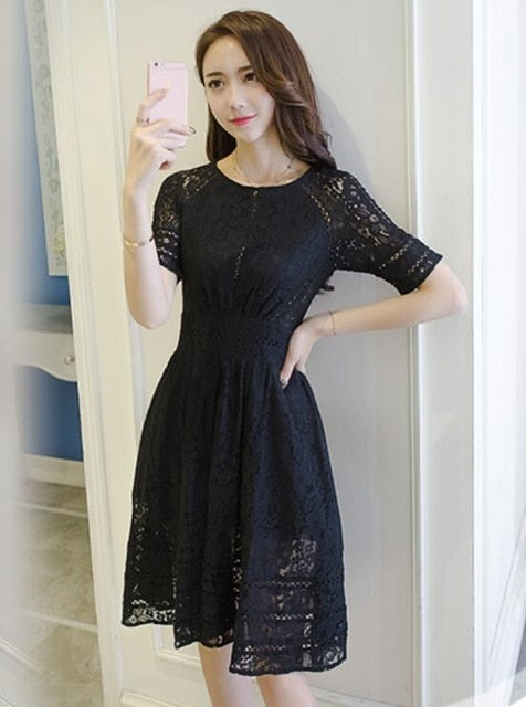 Floral Lace Midi Dress