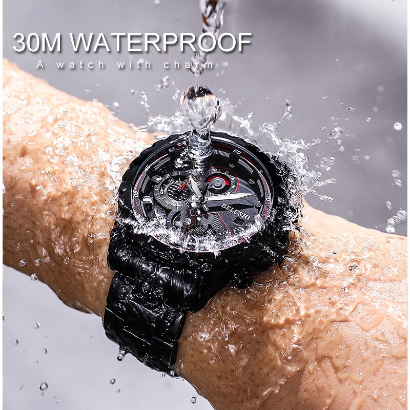 New Men's Luxury Full Steel Waterproof Quartz Watch