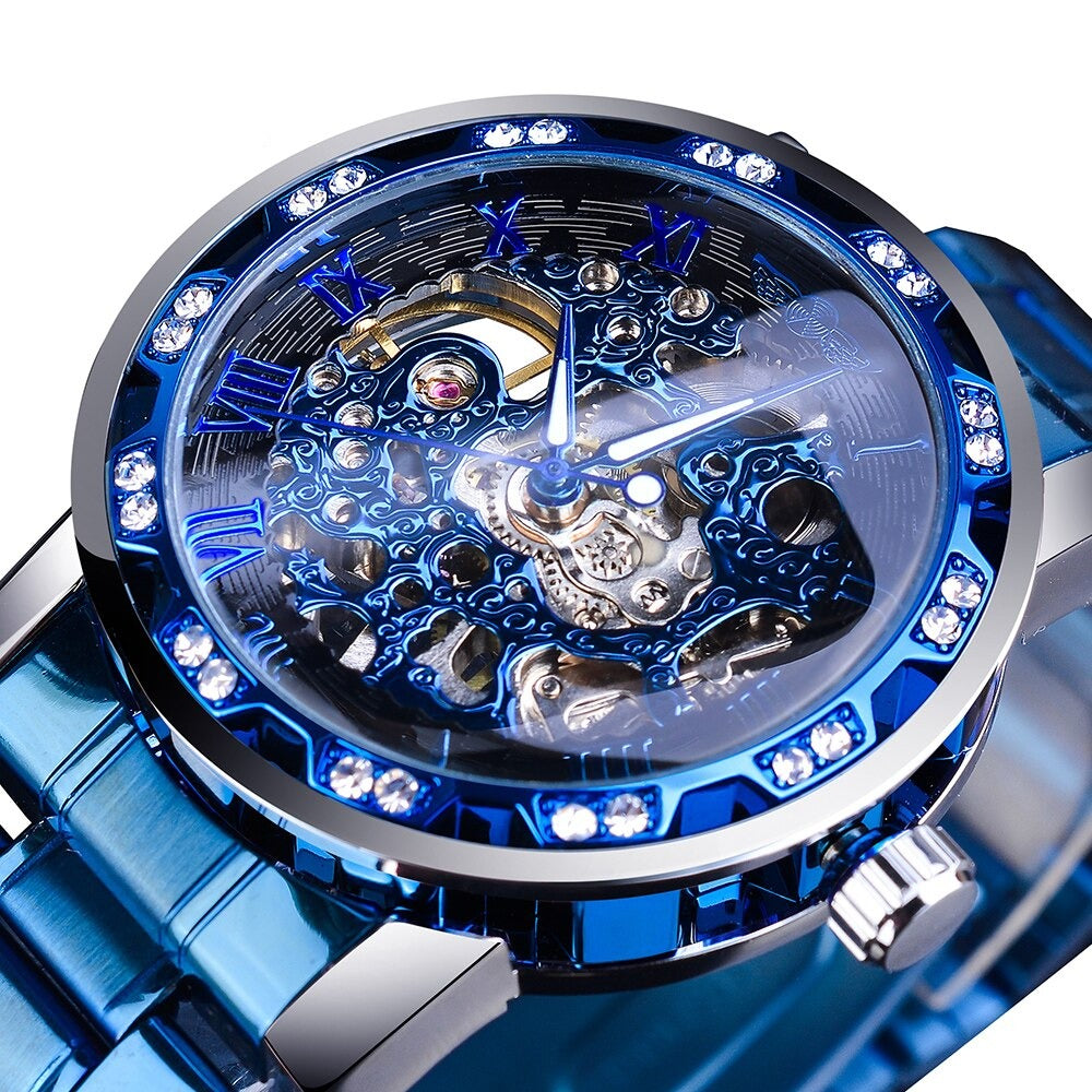 Men's Mechanical Stainless Steel Band Luminous Watch