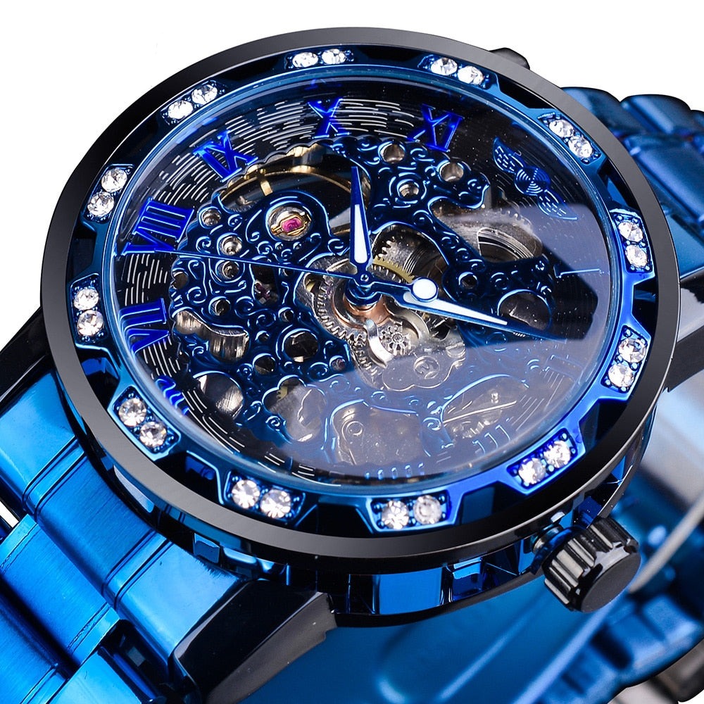 Men's Mechanical Stainless Steel Band Luminous Watch