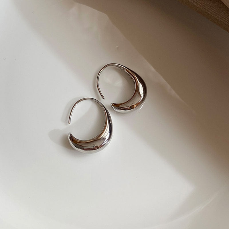 Sterling Silver Hoop Minimalist Earrings