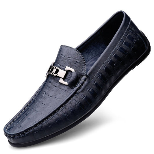 Leather Shoes With Alligator Design