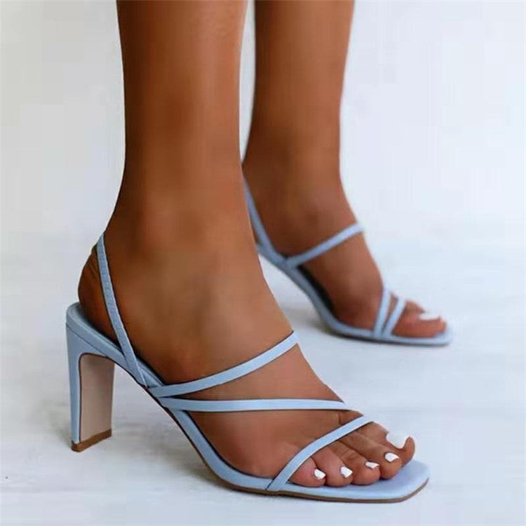 Roman Style Square Toe Summer Sandals