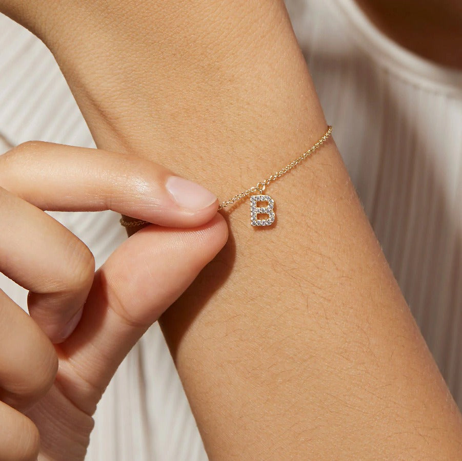 Chic Zircon Initial Bracelet