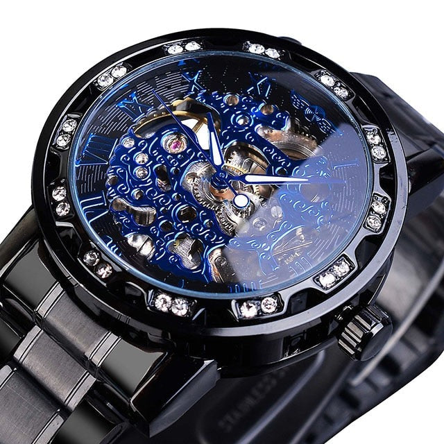 Men's Mechanical Stainless Steel Band Luminous Watch