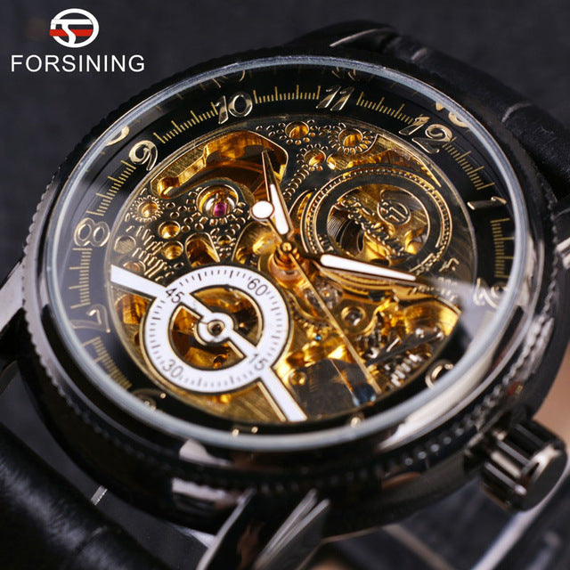 Engraving Skeleton Casual Automatic Watch