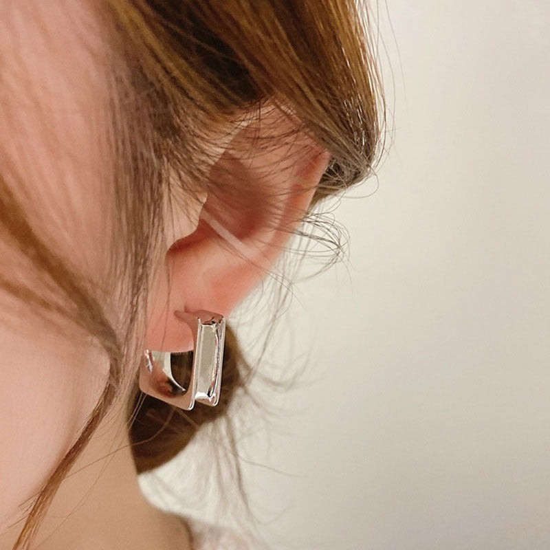 Minimalist Geometric Metal Earrings