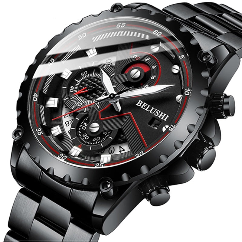 New Men's Luxury Full Steel Waterproof Quartz Watch