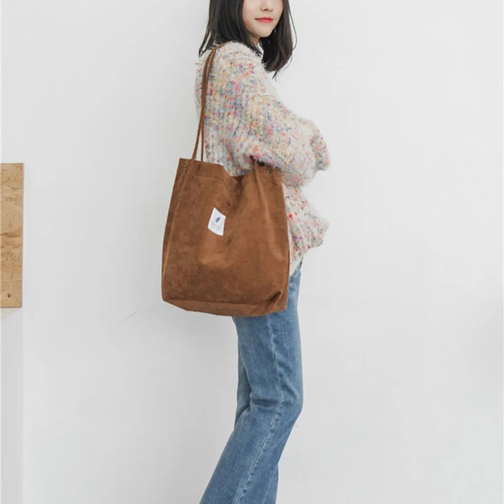 Corduroy Reusable Tote Bag