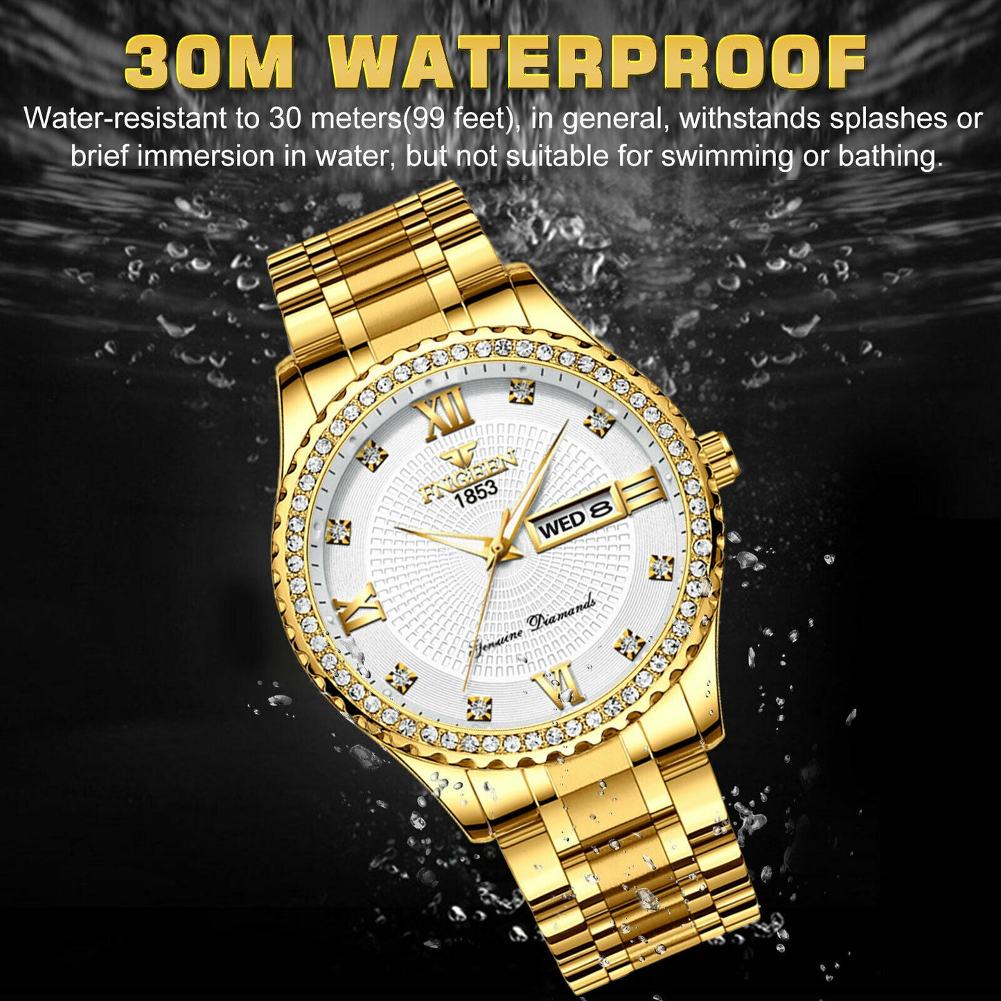 Watch Gold Classic Stainless Steel Quartz