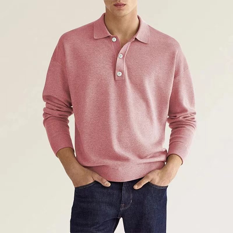 Long Sleeve Button Polo Shirt