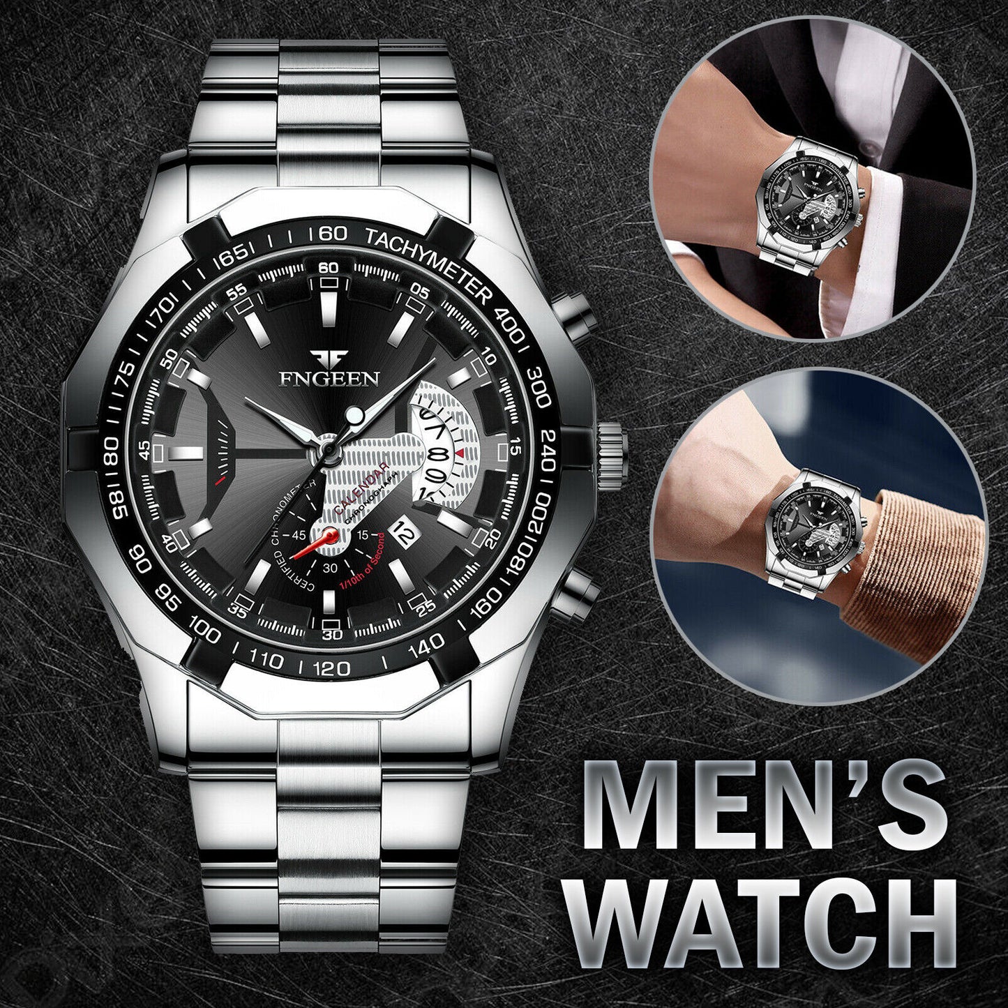 Casual Stainless Steel Watch