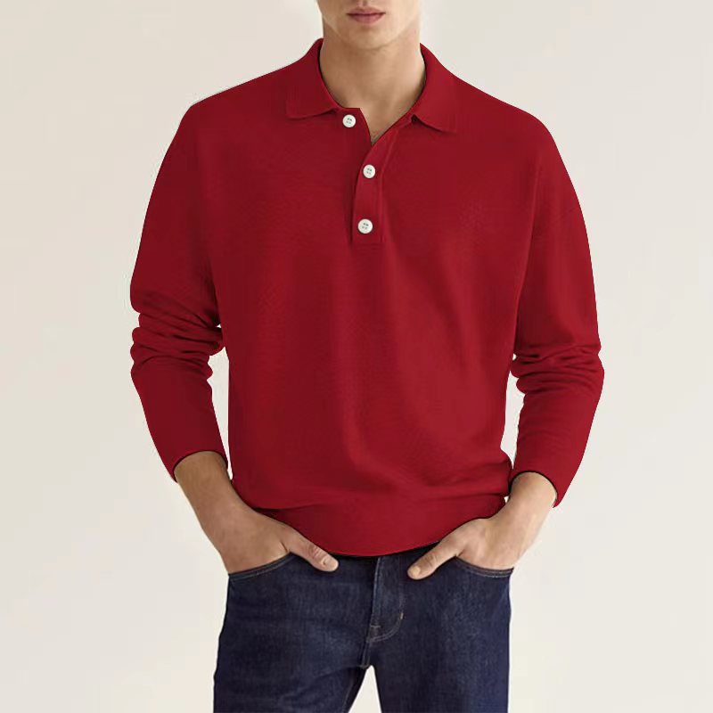 Long Sleeve Button Polo Shirt