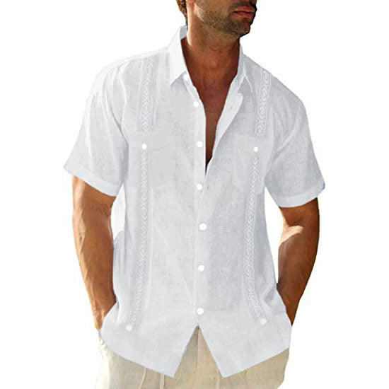 Casual Guayabera Caribbean Style Shirt